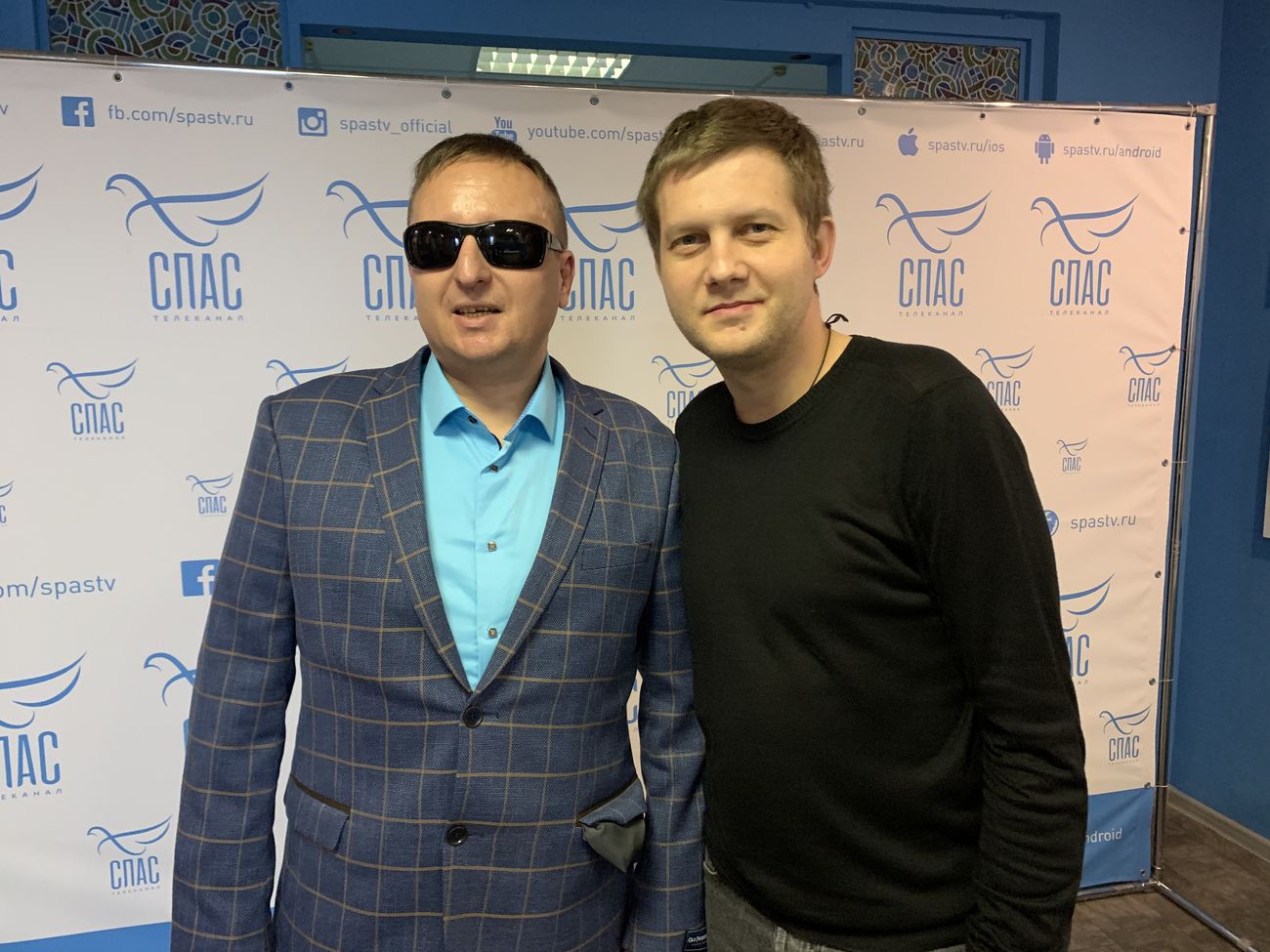 Телеведущий и Ген.директор телеканала Спас Борис Корчевников с Виктором Тартановым